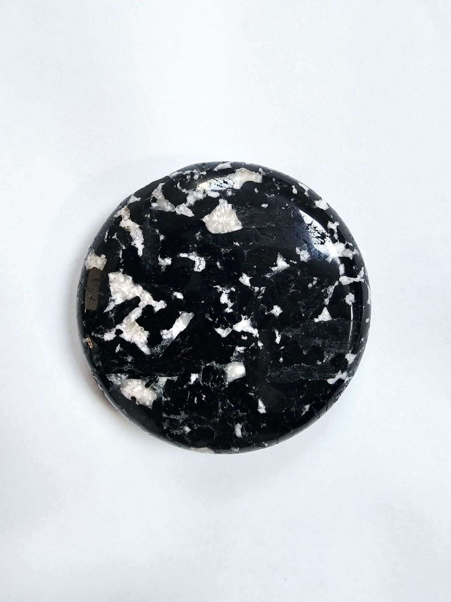 Black and White Tourmaline Disk - 2.25 inch