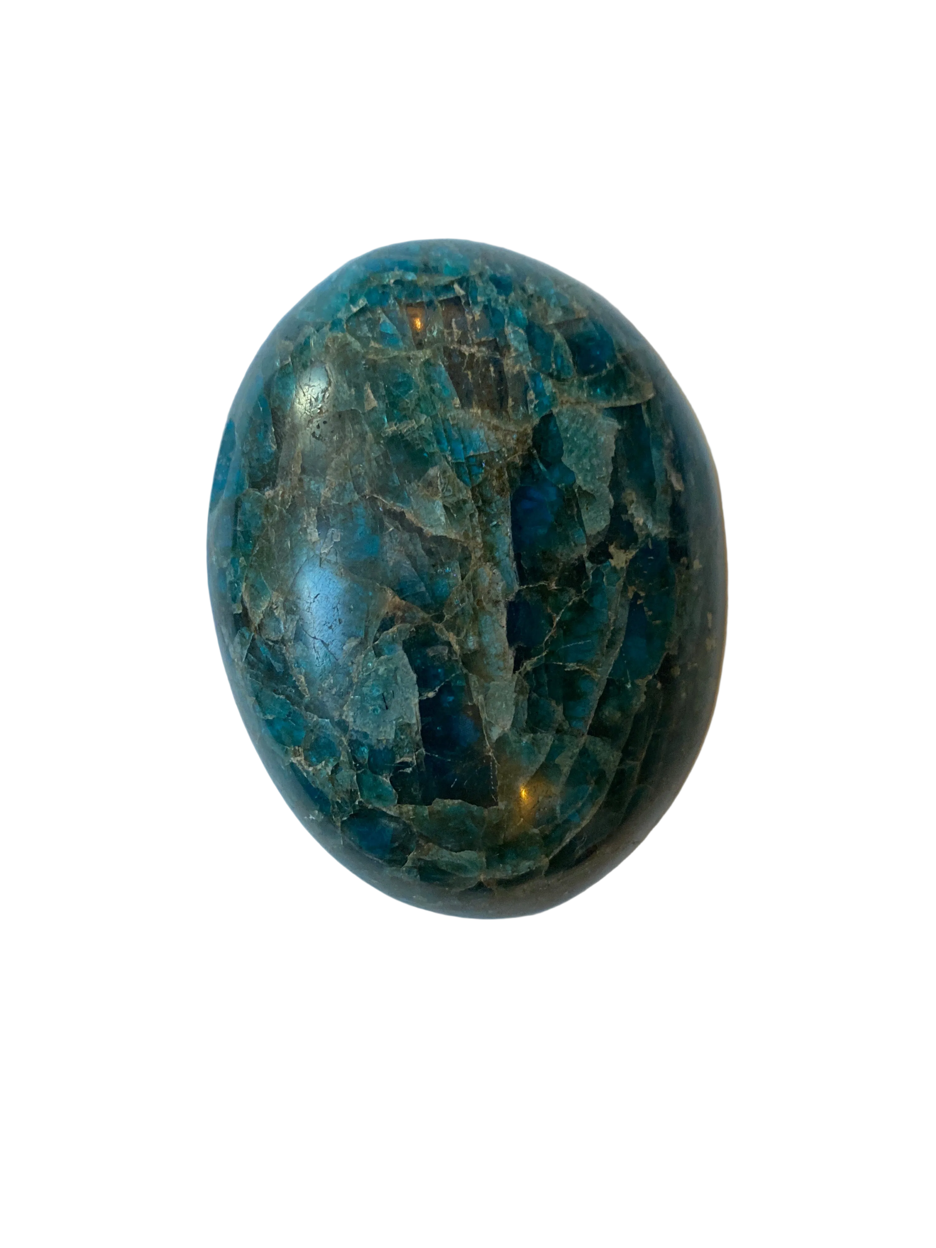 Blue Apatite Palm Stone - 3 inch