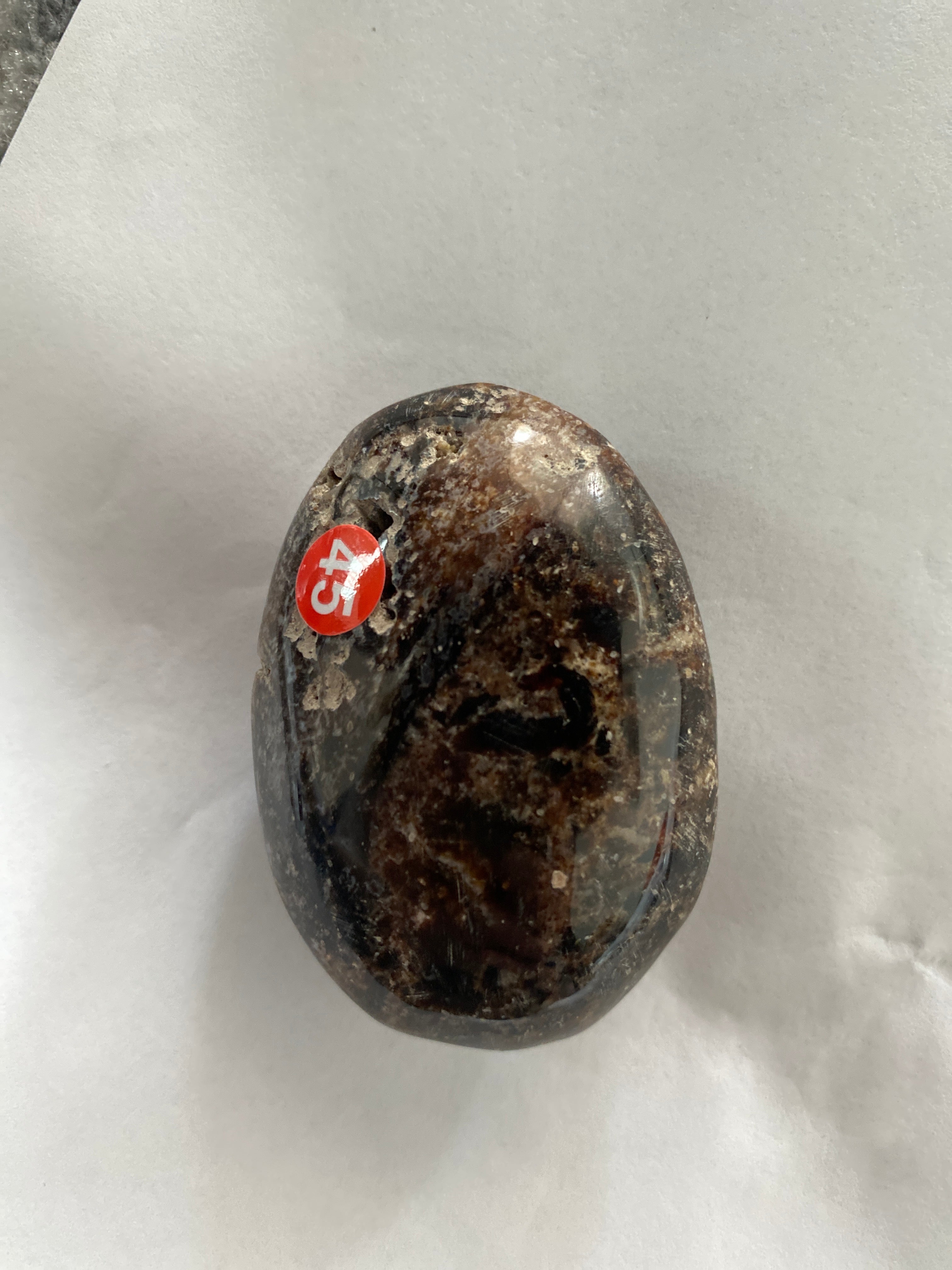 Black Opal Palm Stone - 2.5 inch