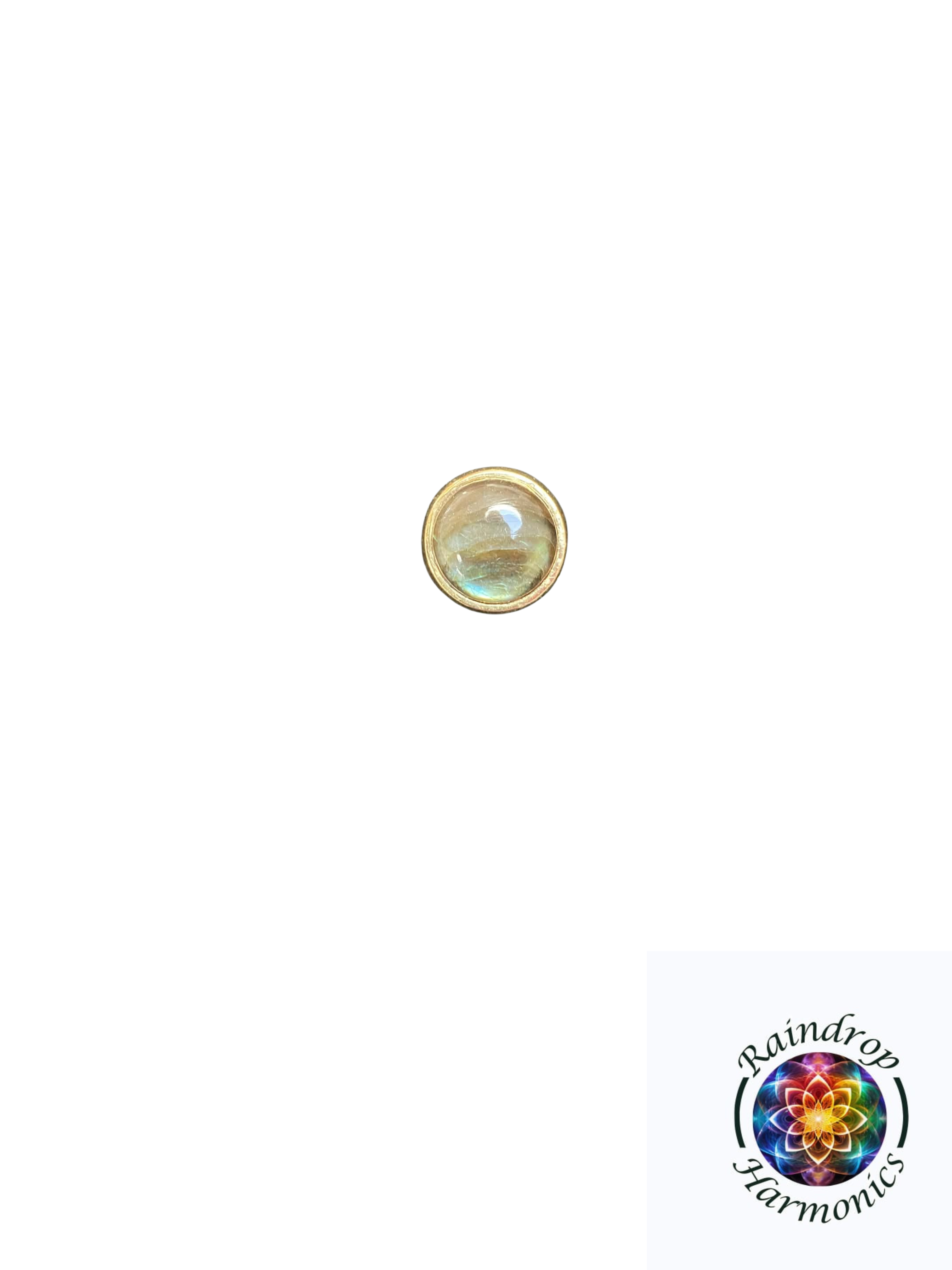 16mm Gold Plated Labradorite Gemstone Tip