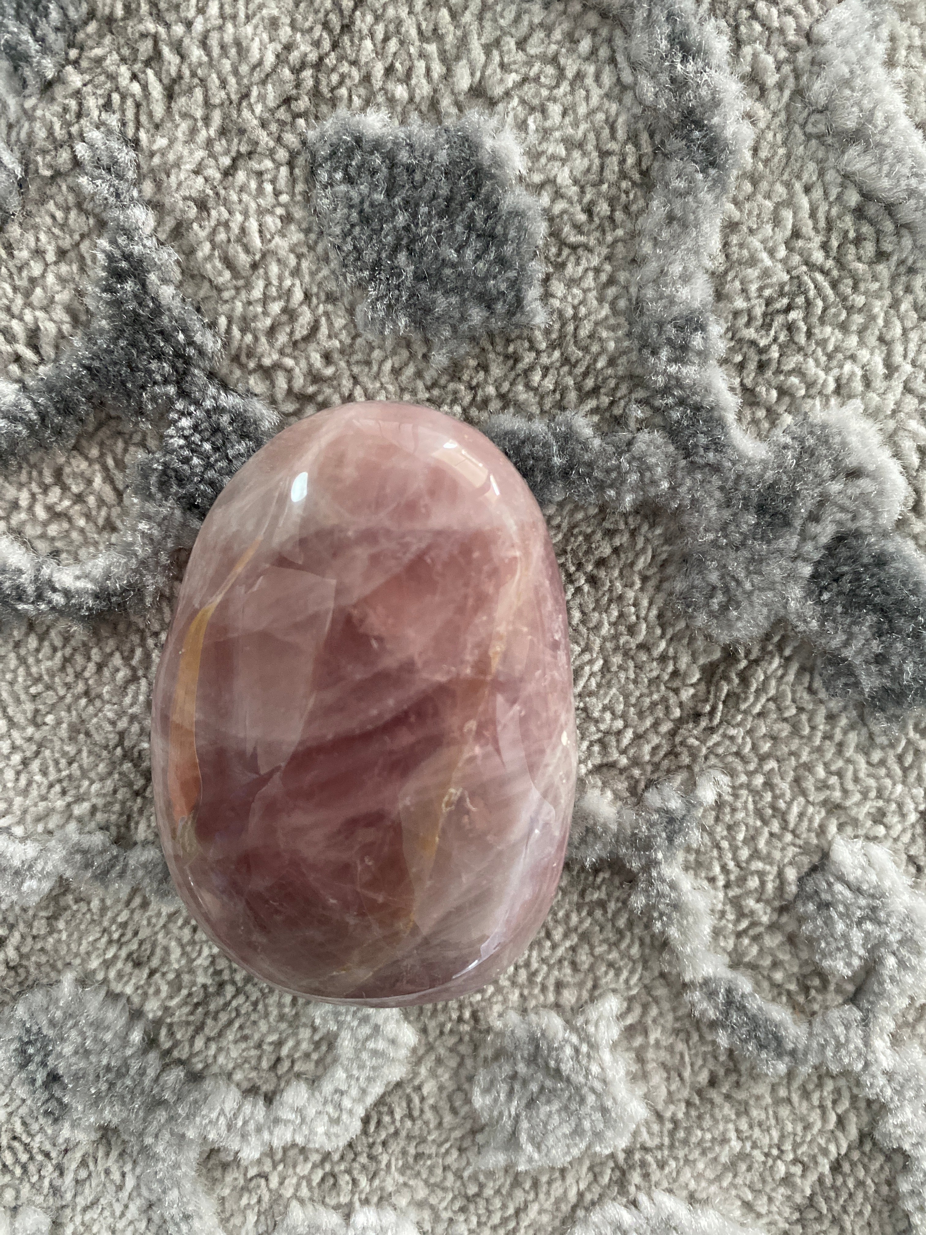 Lavender Quartz Palm Stone - 3 inch