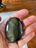 Gold Sheen Obsidian Palm Stone - 2.5 inch
