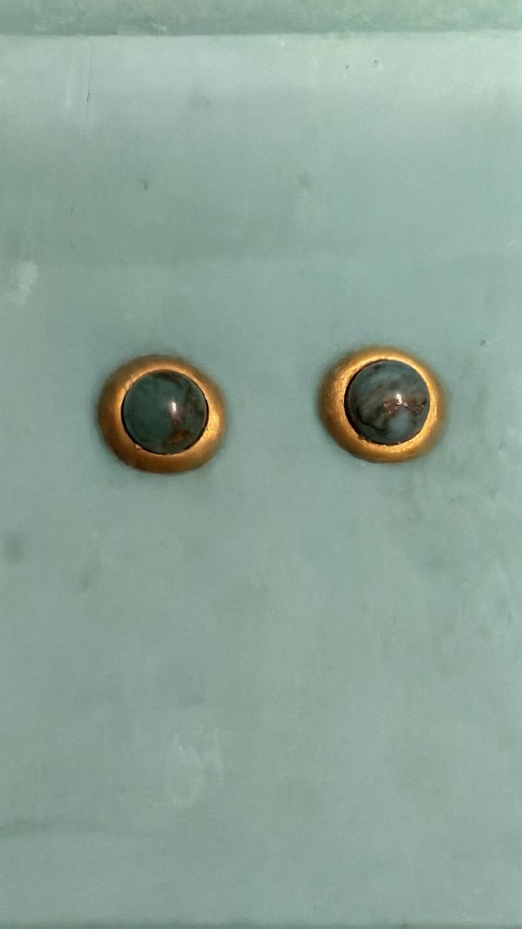 8mm Domed Turquoise Gemstone Tip for Tuning Forks